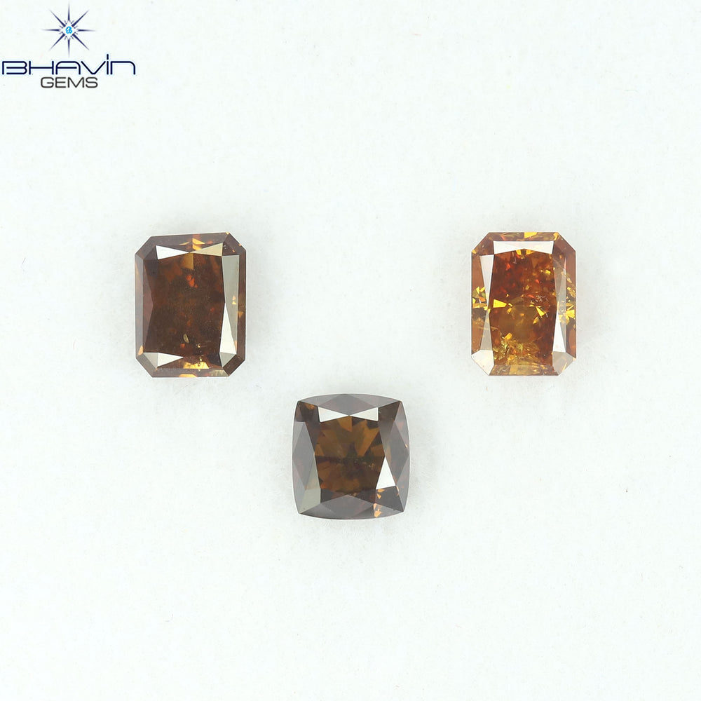 1.42 CT/3 Pcs Natural Mix Diamond Mix Fancy Color Clarity SI (4.86 MM)