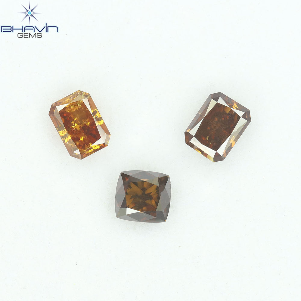1.42 CT/3 Pcs Natural Mix Diamond Mix Fancy Color Clarity SI (4.86 MM)