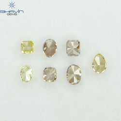 1.77 CT/7 Pcs Natural Mix Diamond Mix Fancy Color Clarity SI (4.82 MM)