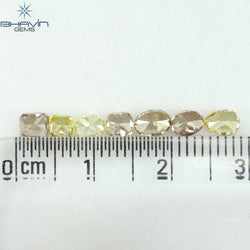 1.77 CT/7 Pcs Natural Mix Diamond Mix Fancy Color Clarity SI (4.82 MM)