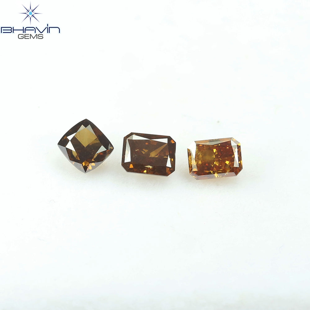1.42 CT/3 Pcs Natural Mix Diamond Mix Fancy Color Clarity SI (4.86 MM)