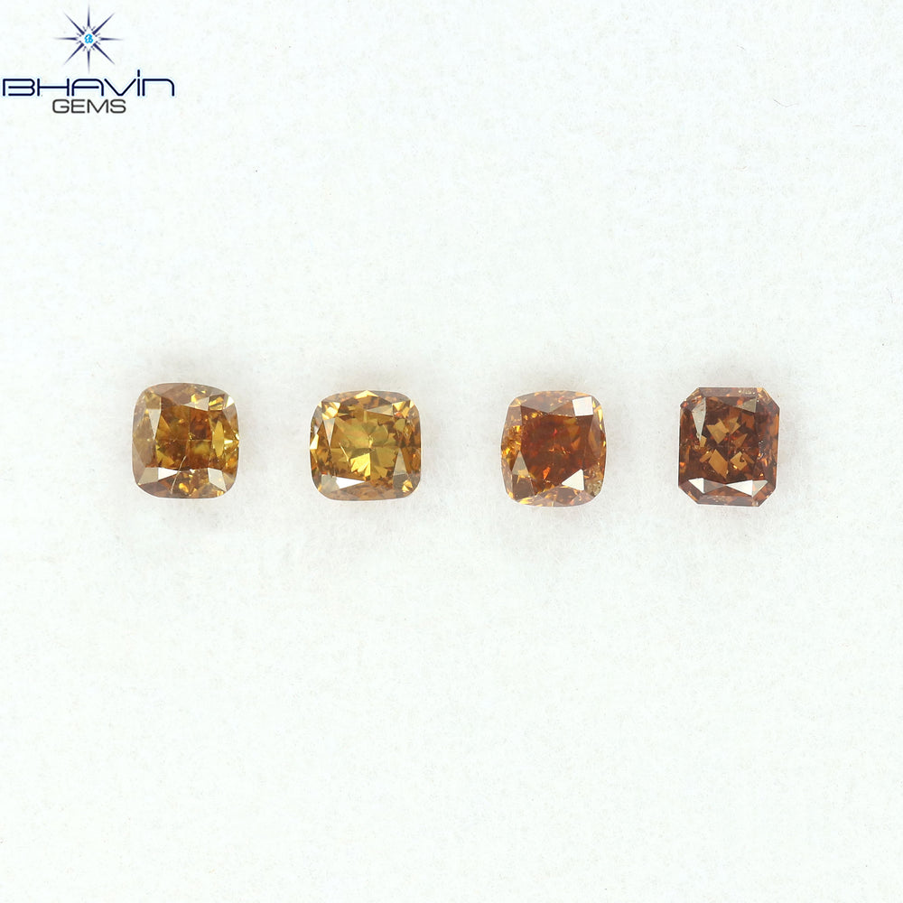 0.95 CT/4 Pcs Natural Mix Diamond Mix Fancy Color Clarity SI (3.53 MM)