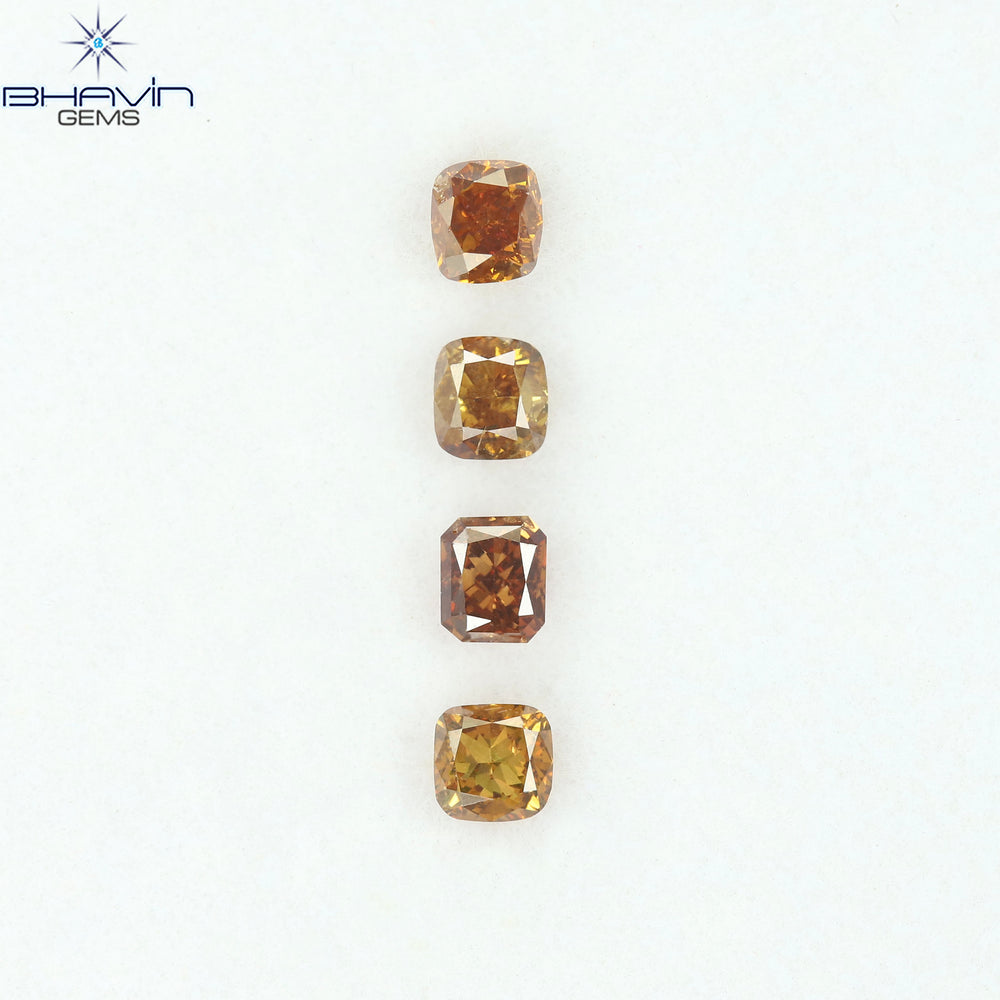 0.95 CT/4 Pcs Natural Mix Diamond Mix Fancy Color Clarity SI (3.53 MM)