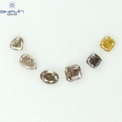 1.19 CT/6 Pcs Natural Mix Diamond Mix Fancy Color Clarity I1 (4.60 MM)