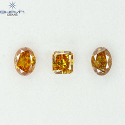 1.03 CT/3 Pcs Natural Mix Diamond Mix Fancy Color Clarity I1 (4.88 MM)
