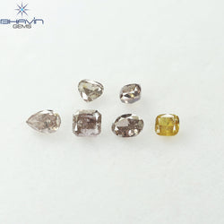 1.19 CT/6 Pcs Natural Mix Diamond Mix Fancy Color Clarity I1 (4.60 MM)