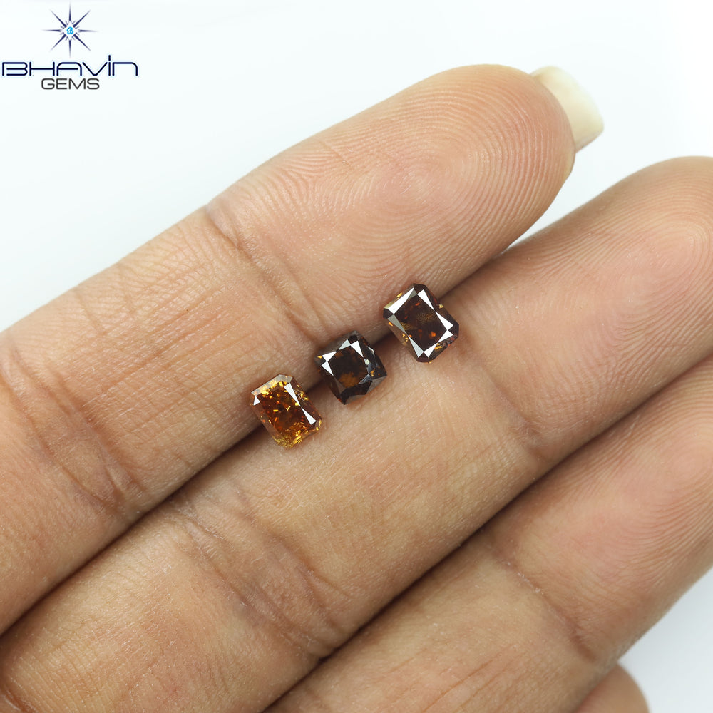 1.42 CT/3 Pcs Natural Mix Diamond Mix Fancy Color Clarity SI (4.86 MM)