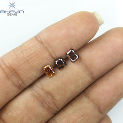 1.42 CT/3 Pcs Natural Mix Diamond Mix Fancy Color Clarity SI (4.86 MM)