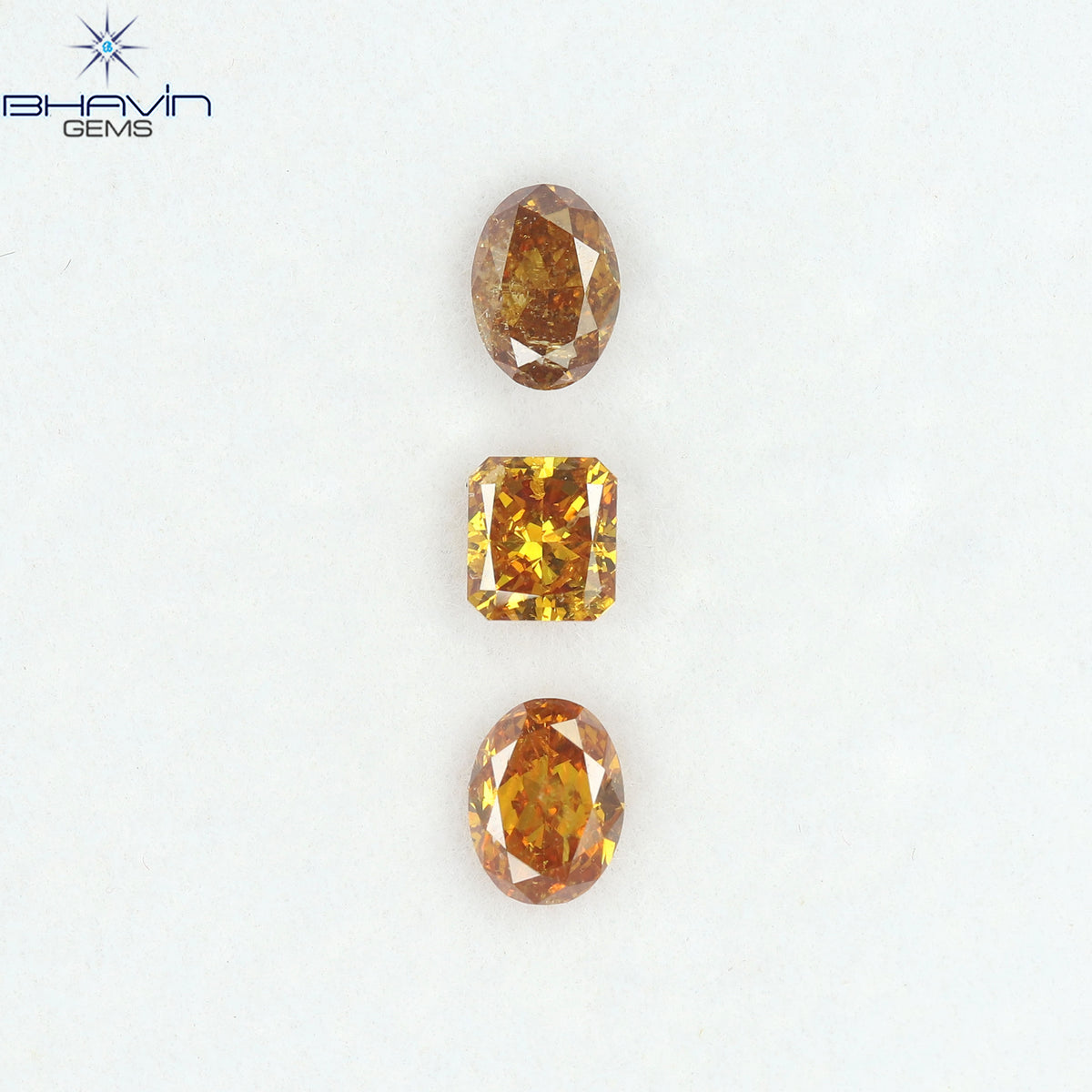 1.03 CT/3 Pcs Natural Mix Diamond Mix Fancy Color Clarity I1 (4.88 MM)