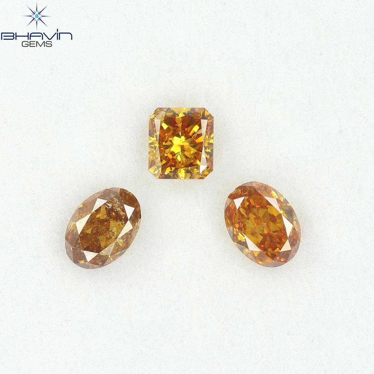 1.03 CT/3 Pcs Natural Mix Diamond Mix Fancy Color Clarity I1 (4.88 MM)