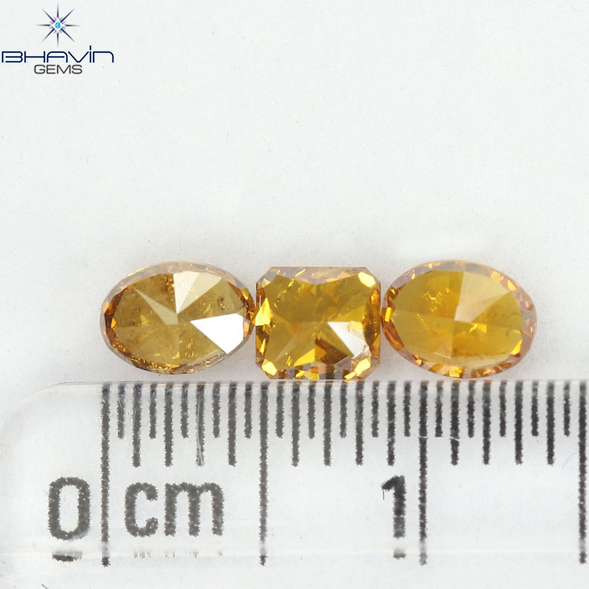 1.03 CT/3 Pcs Natural Mix Diamond Mix Fancy Color Clarity I1 (4.88 MM)