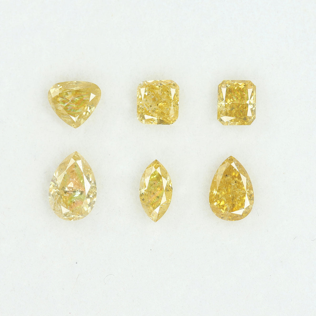 1.78 CT/6 Pcs Natural Mix Diamond Orange Color Clarity I1 (5.70 MM)