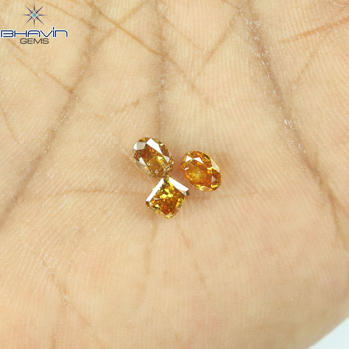 1.03 CT/3 Pcs Natural Mix Diamond Mix Fancy Color Clarity I1 (4.88 MM)
