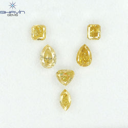 1.78 CT/6 Pcs Natural Mix Diamond Orange Color Clarity I1 (5.70 MM)