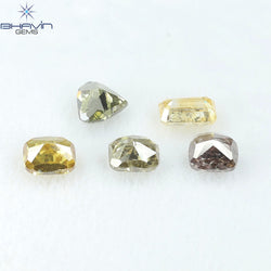 2.17 CT/5 Pcs Natural Mix Diamond Mix Fancy Color Clarity I1 (5.14 MM)