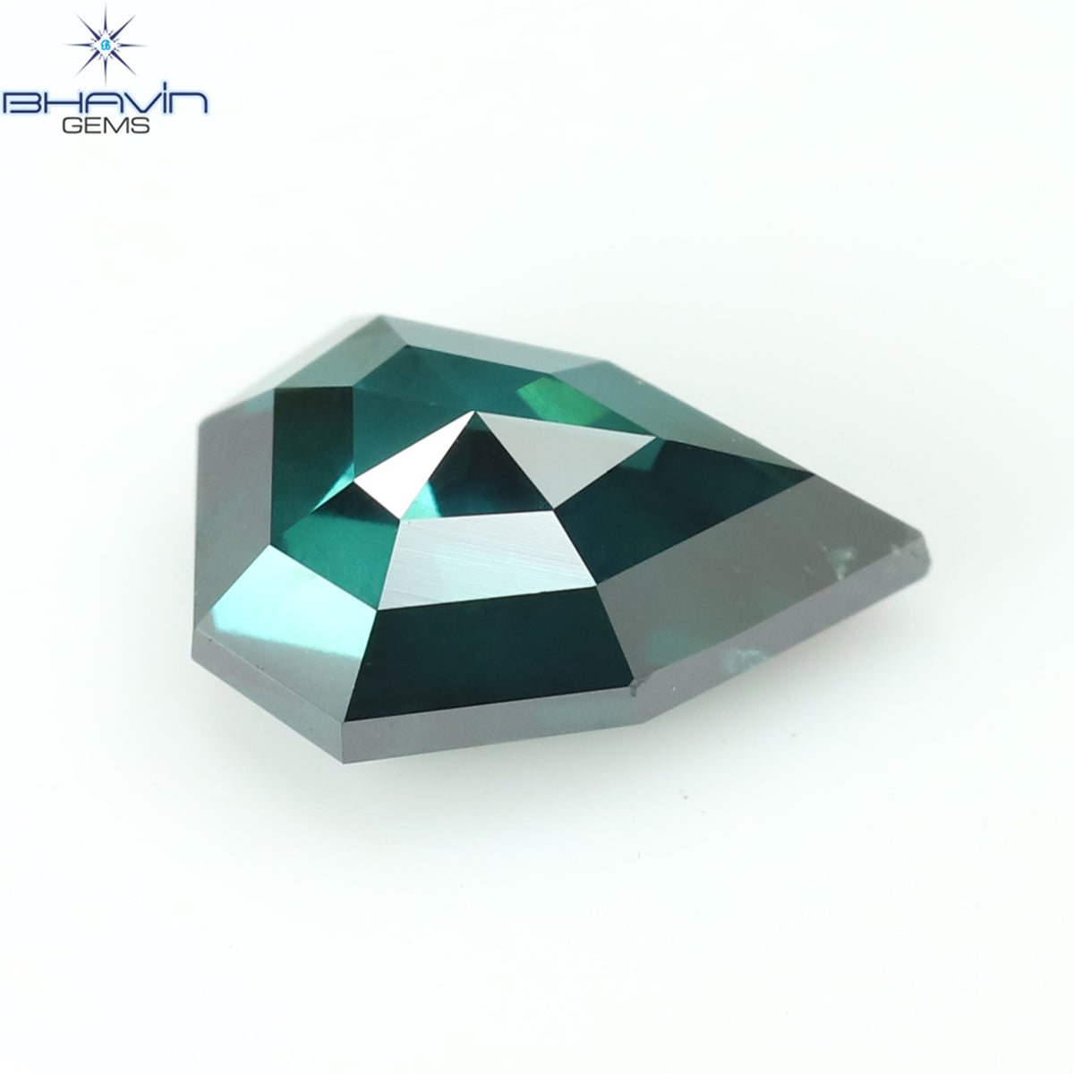 0.58 CT Natural Shield Diamond Enhanced Green Blue Color Clarity VS2 (6.41 MM)