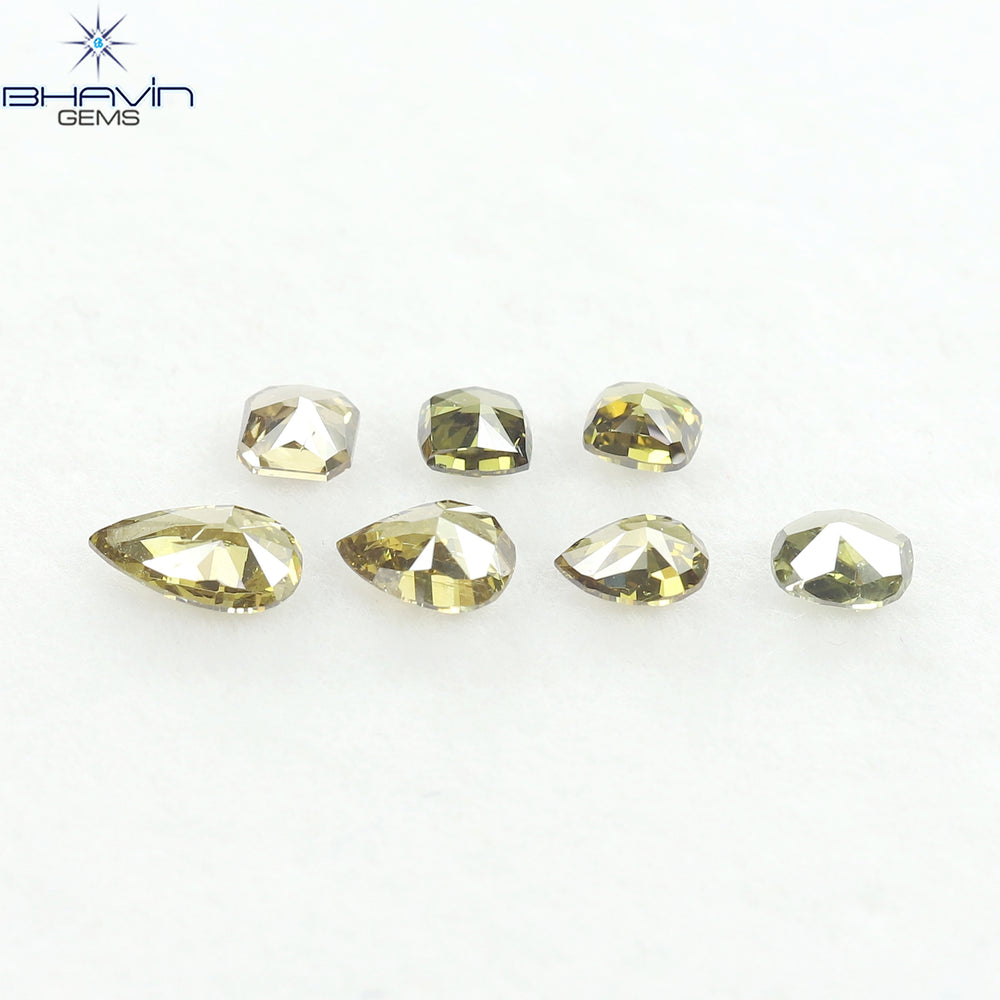 1.80 CT/7 Pcs Natural Mix Diamond Green Color Clarity SI (6.27 MM)