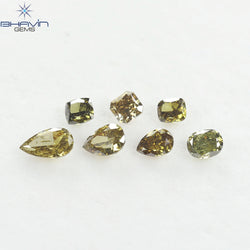 1.80 CT/7 Pcs Natural Mix Diamond Green Color Clarity SI (6.27 MM)