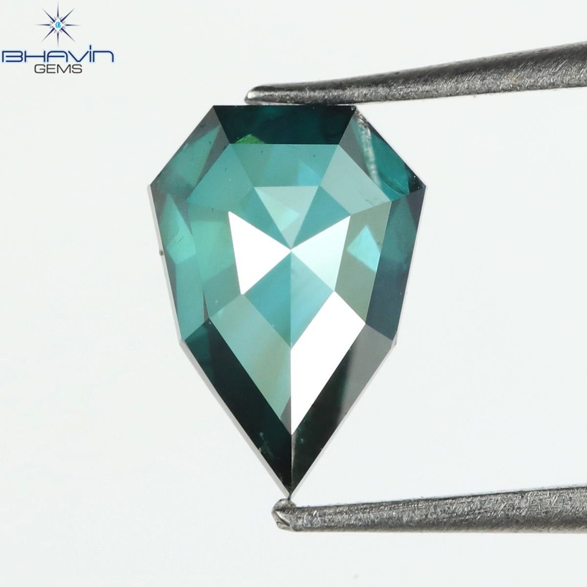 0.58 CT Natural Shield Diamond Enhanced Green Blue Color Clarity VS2 (6.41 MM)