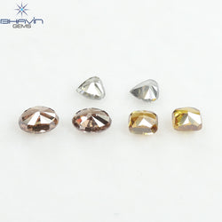 1.41 CT/6 Pcs Natural Mix Diamond Mix Fancy Color Clarity SI (4.73 MM)