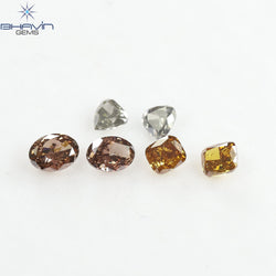 1.41 CT/6 Pcs Natural Mix Diamond Mix Fancy Color Clarity SI (4.73 MM)