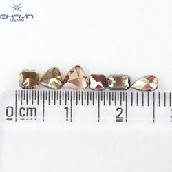 0.34 CT ハートシェイプ ナチュラル ダイヤモンド オレンジ色 VS1 クラリティ (4.59 MM)