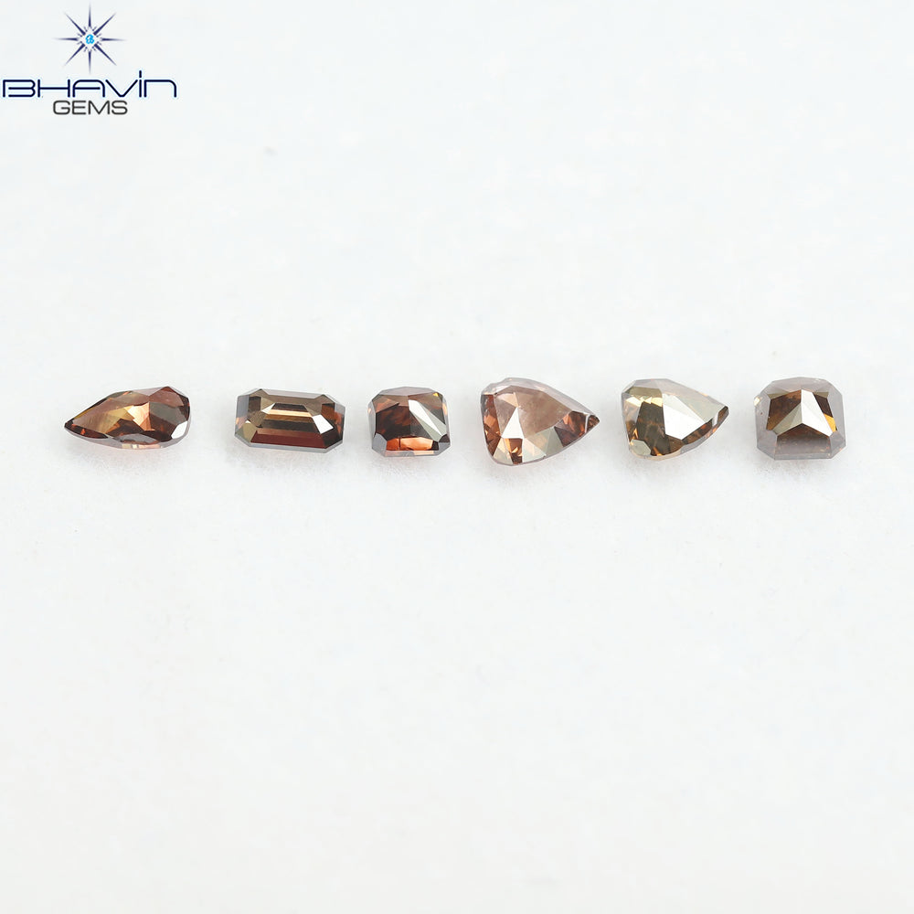 0.34 CT ハートシェイプ ナチュラル ダイヤモンド オレンジ色 VS1 クラリティ (4.59 MM)