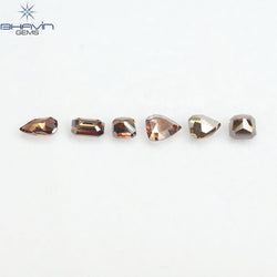 0.34 CT ハートシェイプ ナチュラル ダイヤモンド オレンジ色 VS1 クラリティ (4.59 MM)