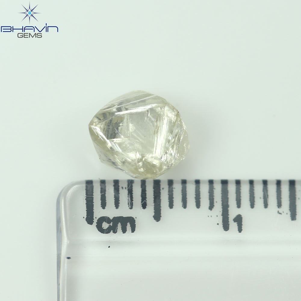 2.30 CT  Rough Shape Natural Diamond Yellow Color VS1 Clarity (7.52  MM)