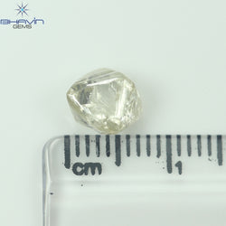 2.30 CT  Rough Shape Natural Diamond Yellow Color VS1 Clarity (7.52  MM)