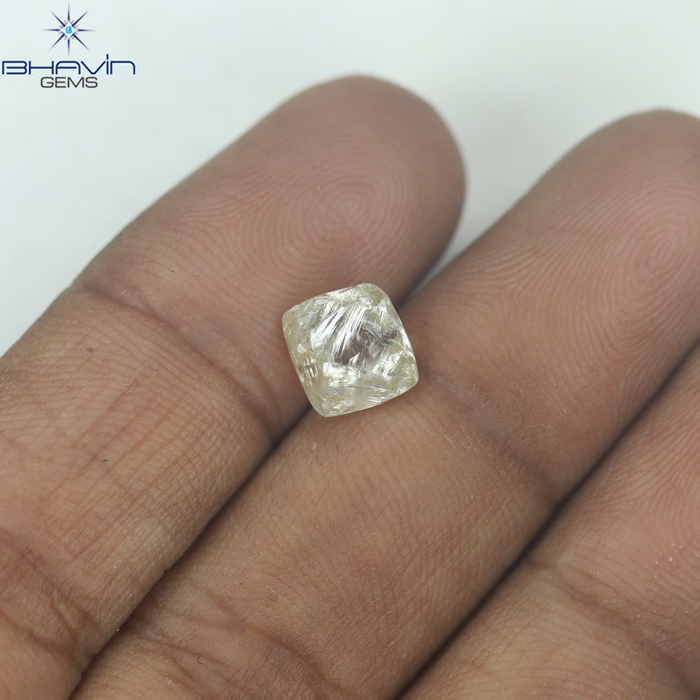 2.30 CT  Rough Shape Natural Diamond Yellow Color VS1 Clarity (7.52  MM)