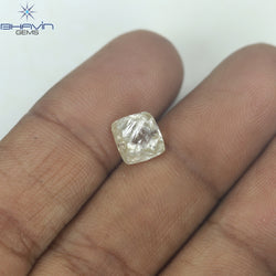 2.30 CT  Rough Shape Natural Diamond Yellow Color VS1 Clarity (7.52  MM)