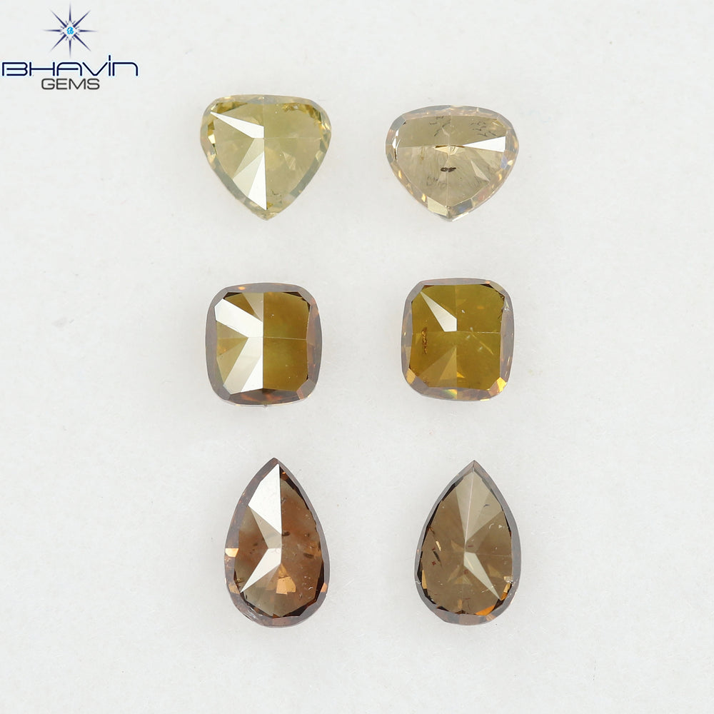 1.47 CT/6 Pcs Natural Mix Diamond Mix Fancy Color Clarity SI (4.91 MM)
