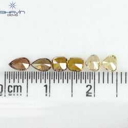 1.47 CT/6 Pcs Natural Mix Diamond Mix Fancy Color Clarity SI (4.91 MM)