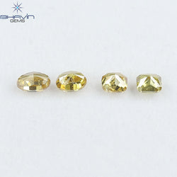 0.92 CT/4 Pcs Natural Mix Diamond Orange Color Clarity I1 (4.56 MM)