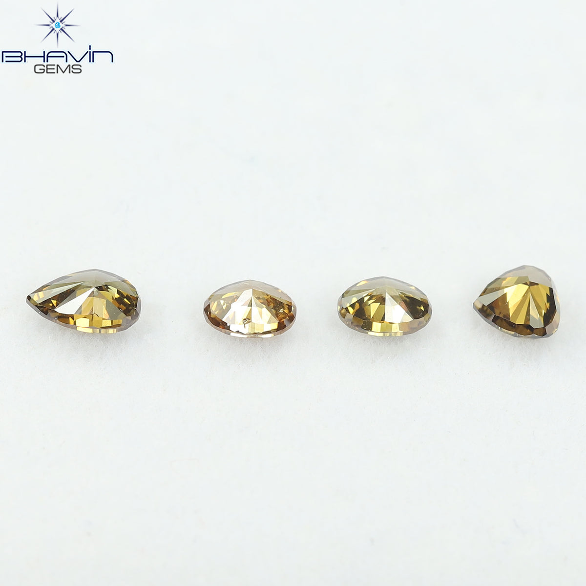 1.13 CT/4 Pcs Natural Mix Diamond Brown Color Clarity VS (5.44 MM)
