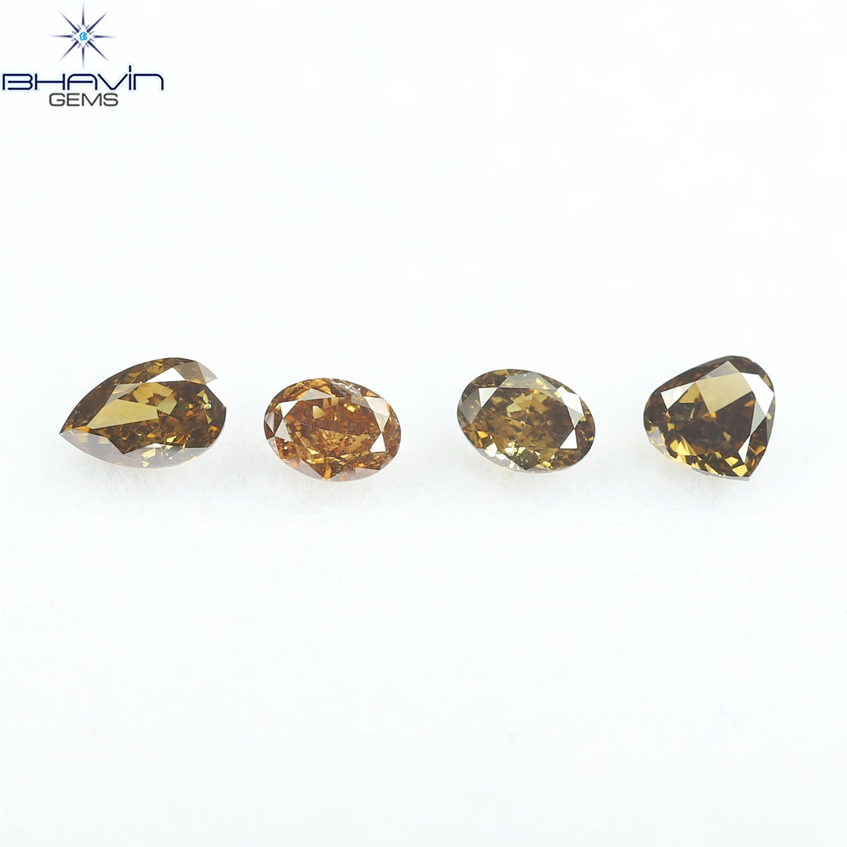 1.13 CT/4 Pcs Natural Mix Diamond Brown Color Clarity VS (5.44 MM)