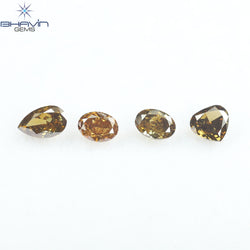 1.13 CT/4 Pcs Natural Mix Diamond Brown Color Clarity VS (5.44 MM)