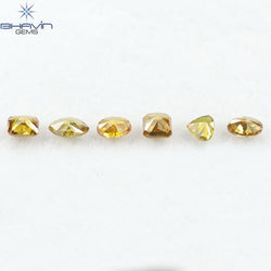 1.30 CT/6 Pcs Natural Mix Diamond Orange Color Clarity I1 (4.88 MM)