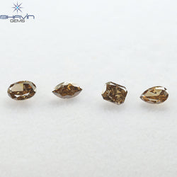 0.97 CT/4 Pcs Natural Mix Diamond Brown Color Clarity SI (4.78 MM)