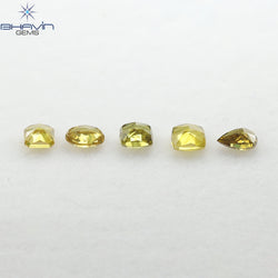 1.17 CT/5 Pcs Natural Mix Diamond Mix Fancy Color Clarity SI (4.55 MM)