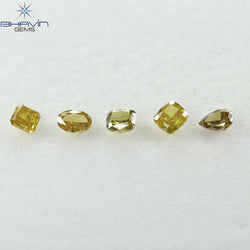 1.17 CT/5 Pcs Natural Mix Diamond Mix Fancy Color Clarity SI (4.55 MM)