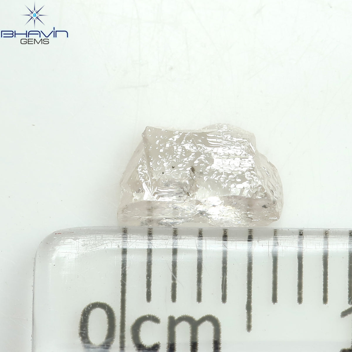 0.63 CT Natural Rough Diamond Pink Color Clarity SI (6.60 MM)