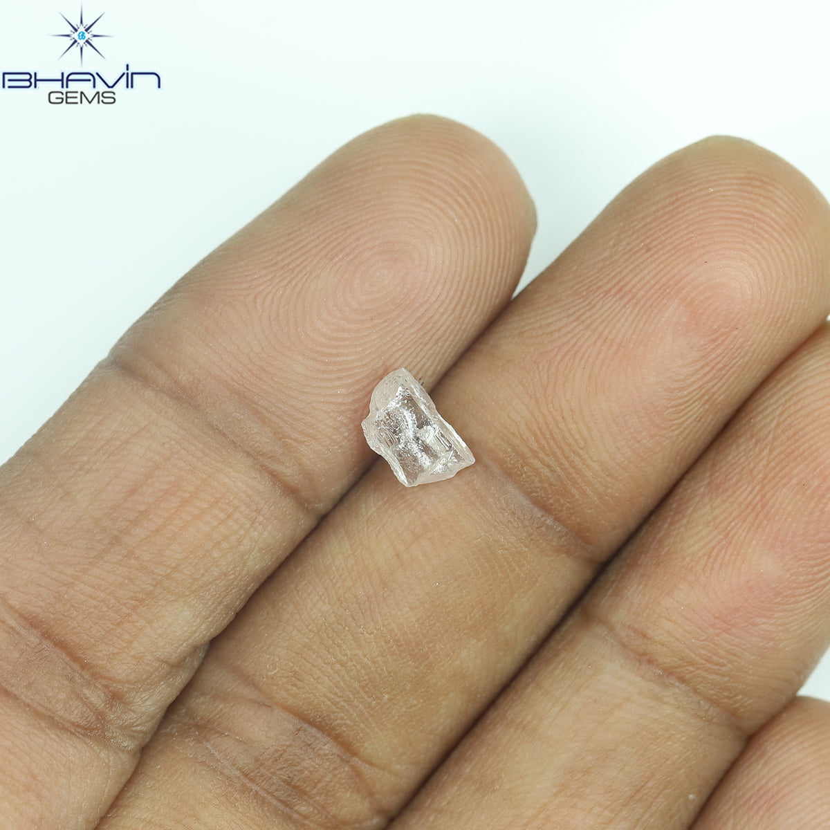 0.63 CT Natural Rough Diamond Pink Color Clarity SI (6.60 MM)