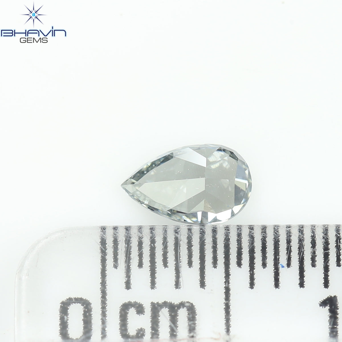 0.25 CT Natural Pear Diamond Blue Color Clarity VS1 (5.30 MM)