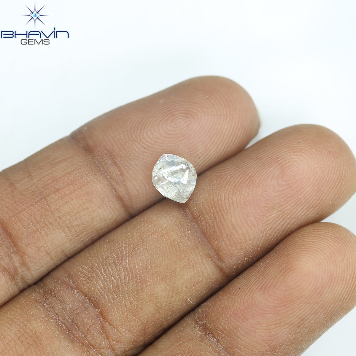 1.58 CT Natural Rough Diamond White Color Clarity VS (6.34 MM)
