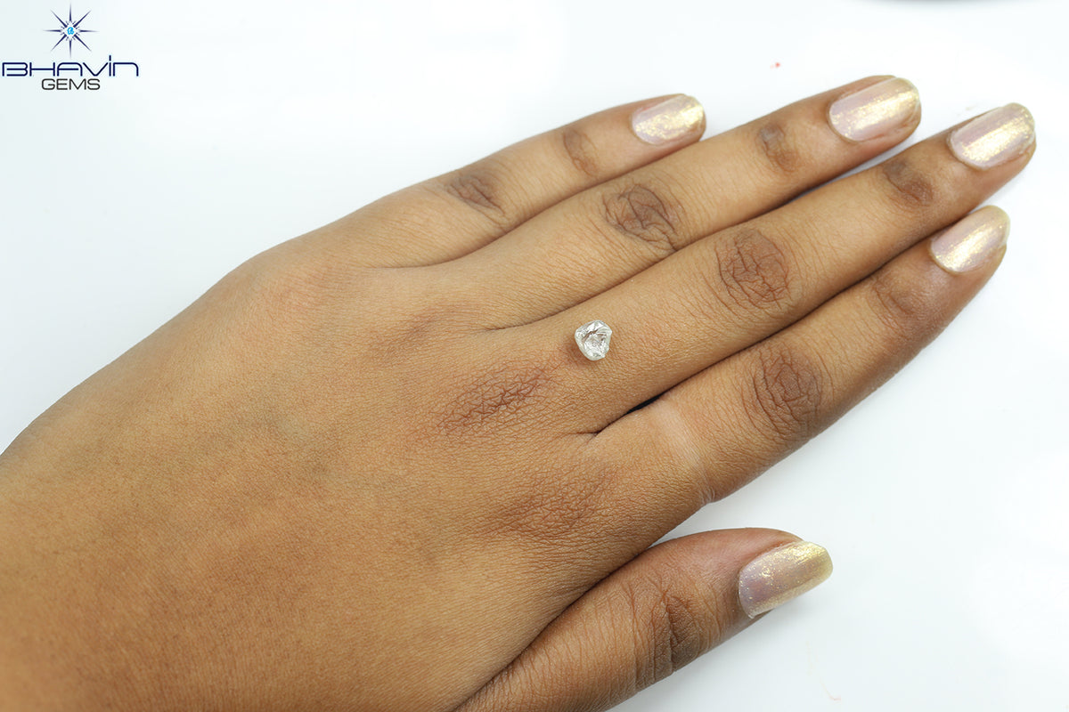 1.58 CT Natural Rough Diamond White Color Clarity VS (6.34 MM)