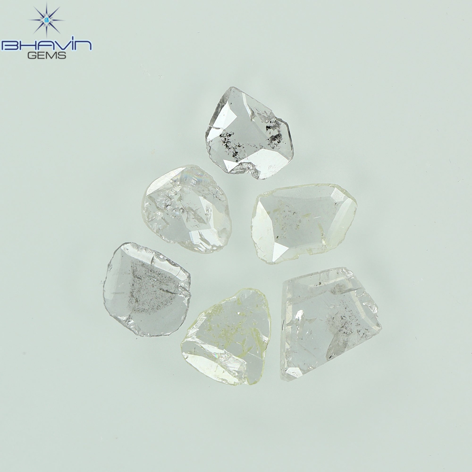 0.79 CT/6 Pcs Slice (Polki) Shape Natural Diamond  White Color Mix Clarity (5.48 MM)