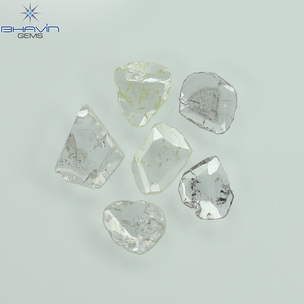 0.79 CT/6 Pcs Slice (Polki) Shape Natural Diamond  White Color Mix Clarity (5.48 MM)