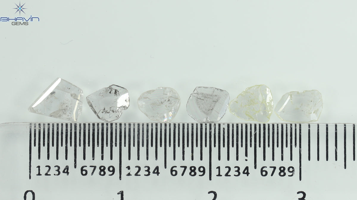 0.79 CT/6 Pcs Natural Slice (Polki) Diamond White Color Clarity Mix (5.48 MM)